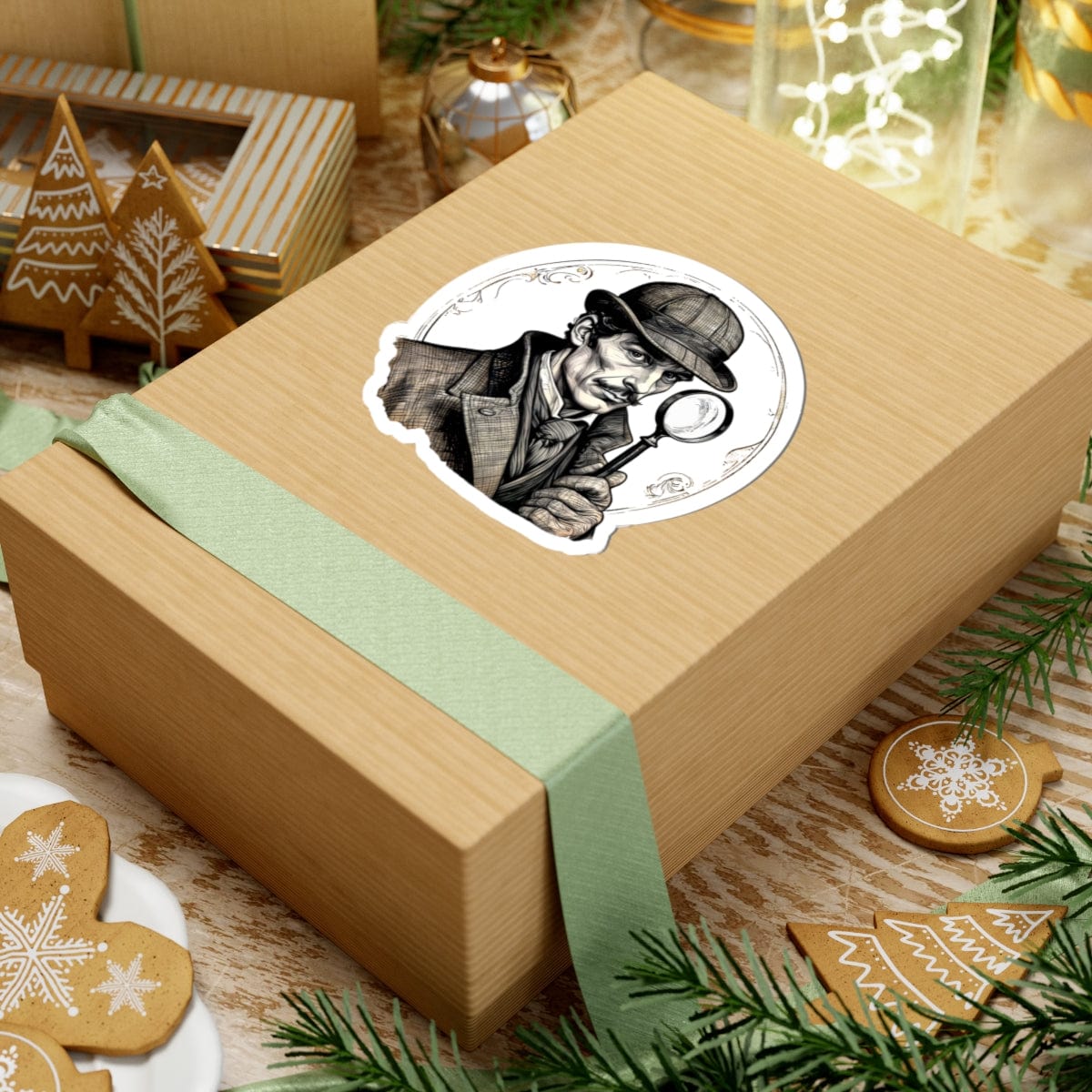 Printify Paper products Sherlock Holmes - Mysteries & Monsters Kiss-Cut Stickers