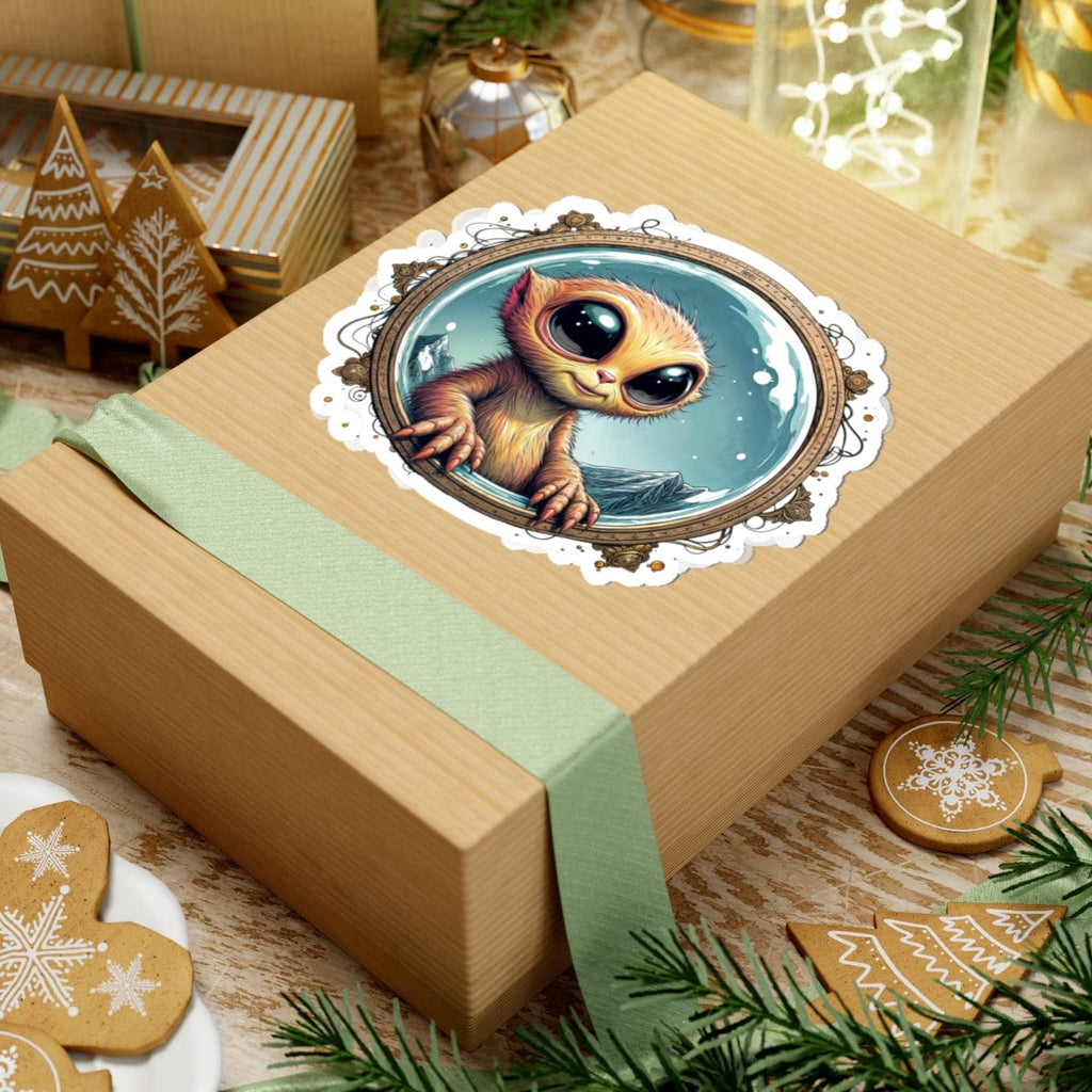 Printify Paper products Sticker - Earthlings are Strange, But We Embrace the Weird! - Alien & Space Kiss-Cut