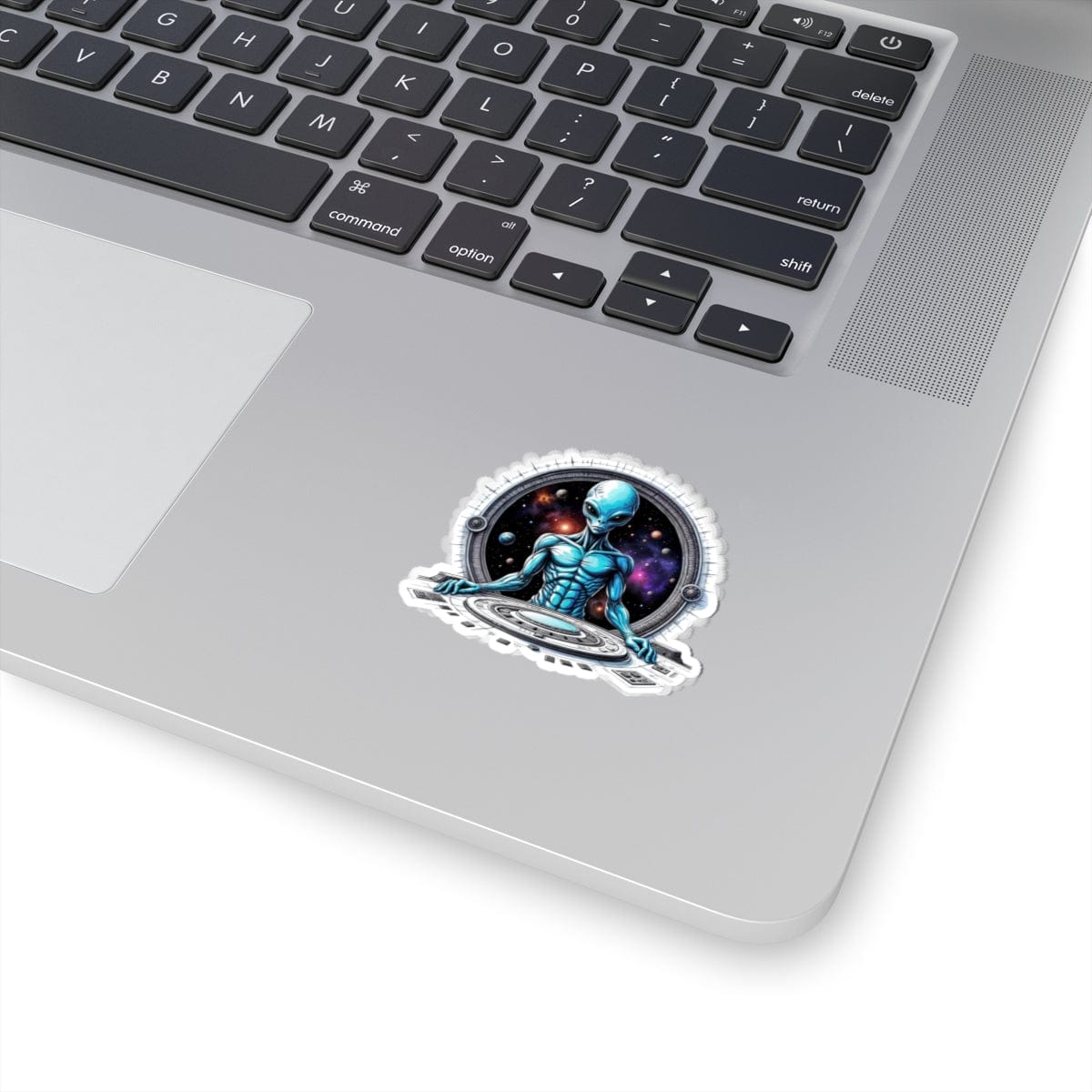 Printify Paper products Sticker - Galactic Traveler Ready for Cosmic Adventures! - Alien & Space Kiss-Cut