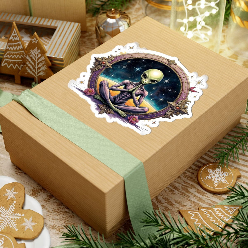 Printify Paper products Sticker - The Truth is Out There… but So Are the Aliens! - Alien & Space Kiss-Cut