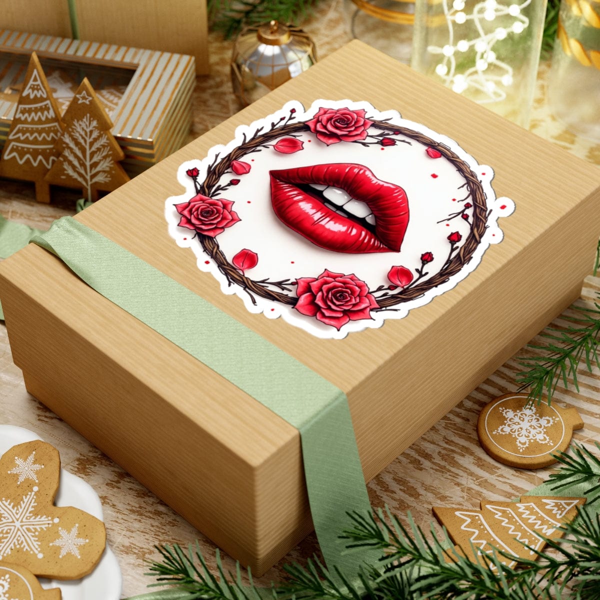 Printify Paper products Sugar on My Lips - Love & Romance Kiss-Cut Stickers