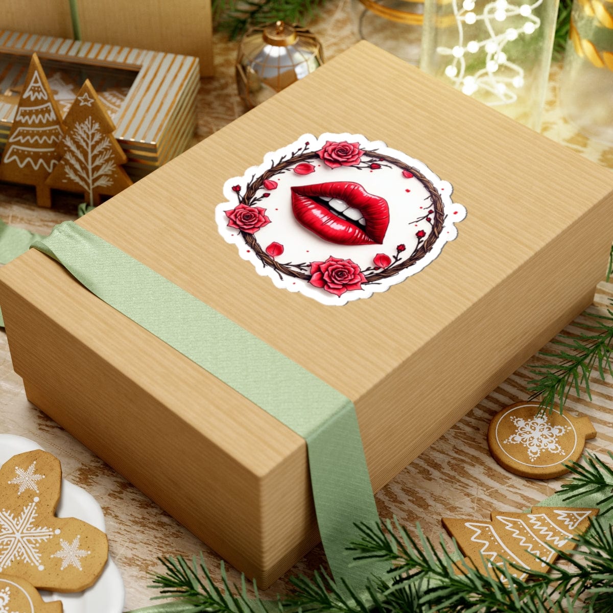 Printify Paper products Sugar on My Lips - Love & Romance Kiss-Cut Stickers