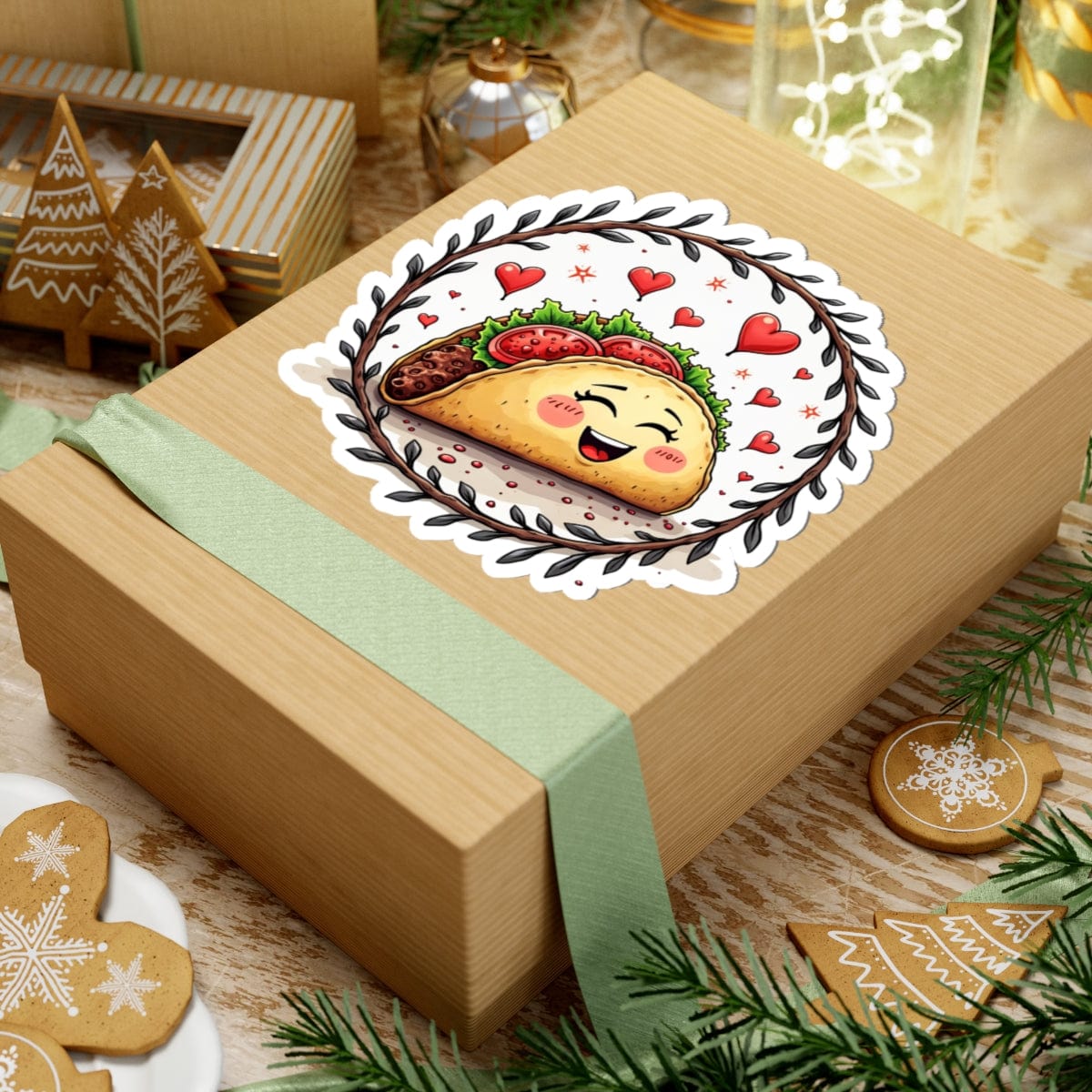 Printify Paper products Taco 'Bout Love - Love & Fun Kiss-Cut Stickers