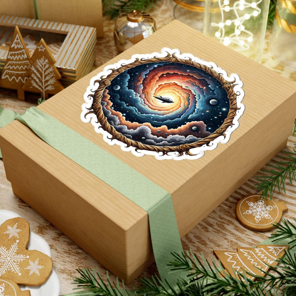 Printify Paper products The Answers Are Up There - UFO & Cosmic Kiss-Cut Stickers