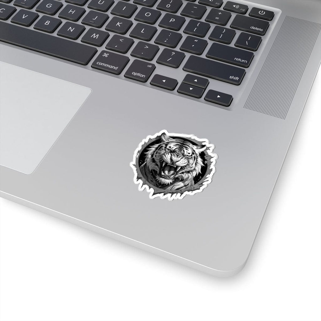 Printify Paper products Tiger Head - Wild & Fierce Kiss-Cut Stickers