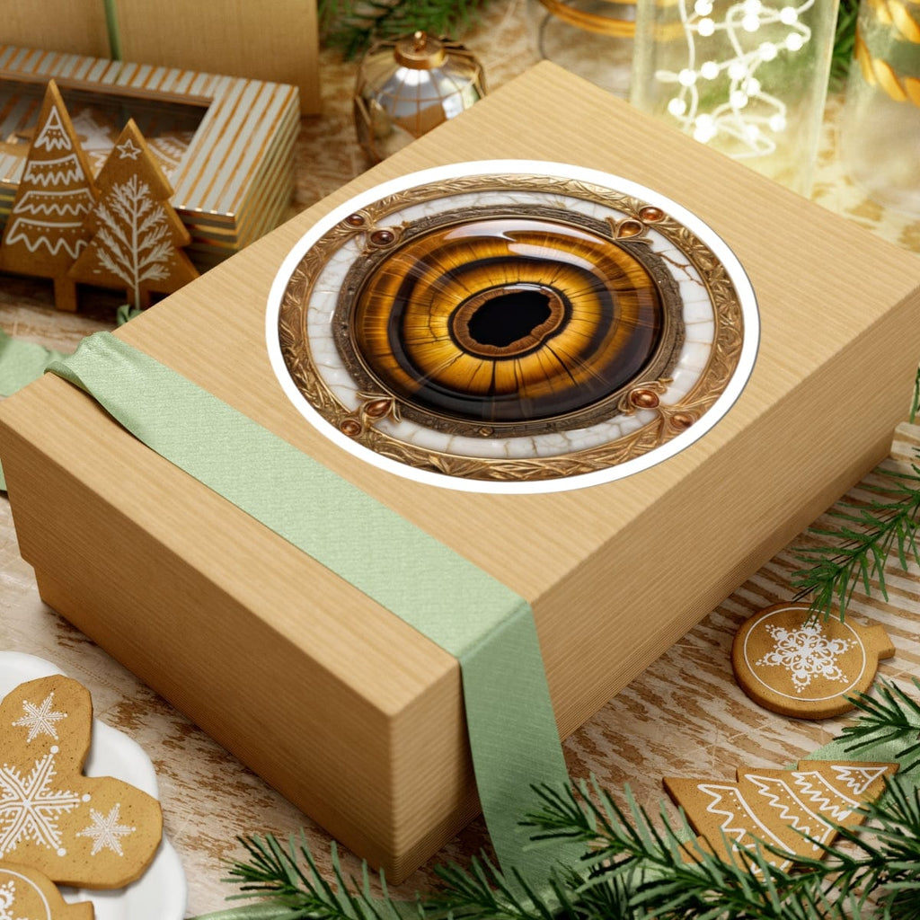 Printify Paper products Tiger's Eye - Crystals & Gemstones Kiss-Cut Stickers