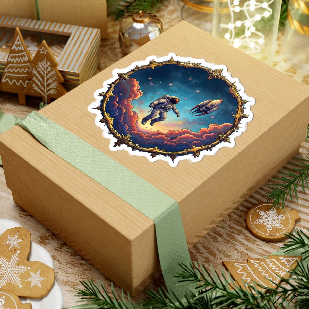 Printify Paper products To New Horizons! - UFO & Cosmic Kiss-Cut Stickers