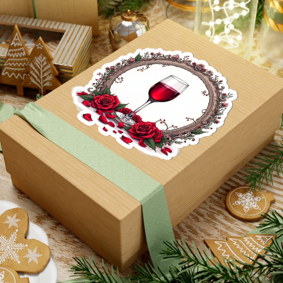 Printify Paper products Wine & Dine - Love & Romance Kiss-Cut Stickers