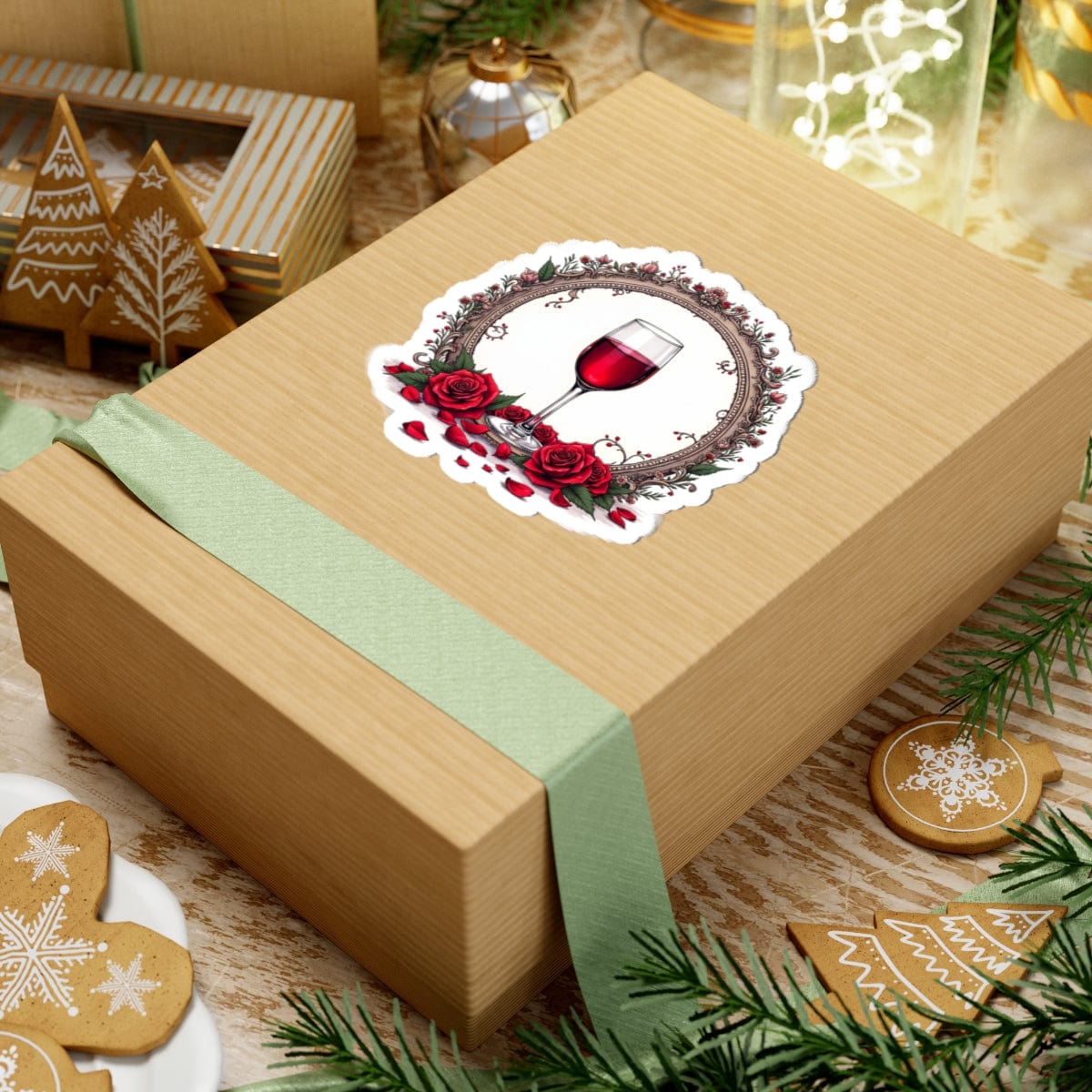 Printify Paper products Wine & Dine - Love & Romance Kiss-Cut Stickers