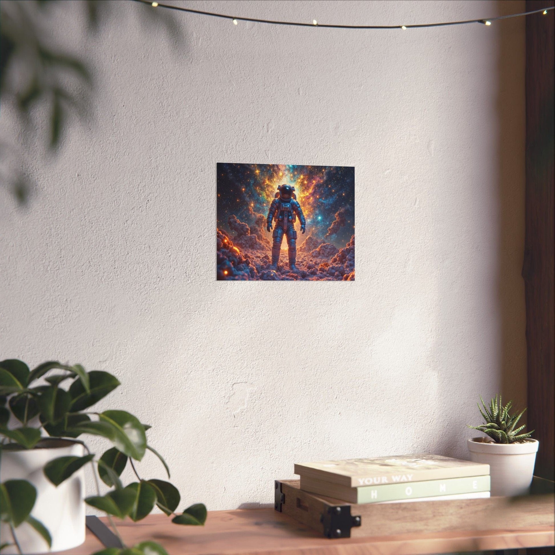 Printify Poster 10" x 8" / Matte Cosmic Astronaut Poster, Space Wall Art, Bedroom Decor, Home Office Artwork, Unique Astronaut Gift