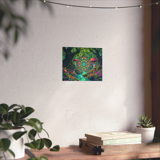 Printify Poster 10" x 8" / Matte Enchanting Forest Matte Horizontal Posters, Bohemian Wall Art, Nature Decor, Psychedelic Prints, Hippie Home Decor, Gift for Nature [...]