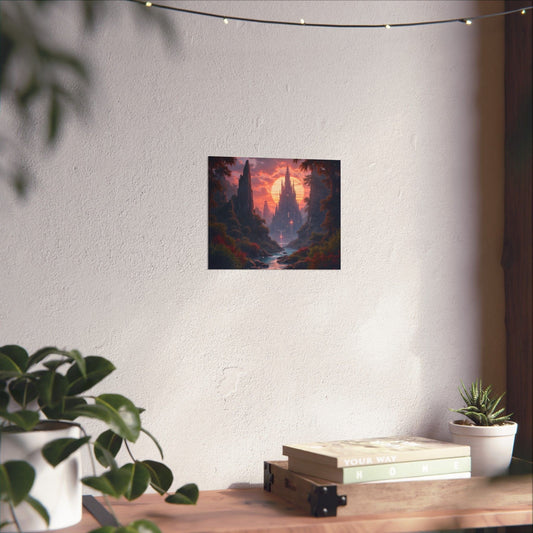 Printify Poster 10" x 8" / Matte Enchanting Matte Horizontal Posters, Fantasy Wall Art, Landscape Decor, Home Aesthetic, Gift for Nature Lovers