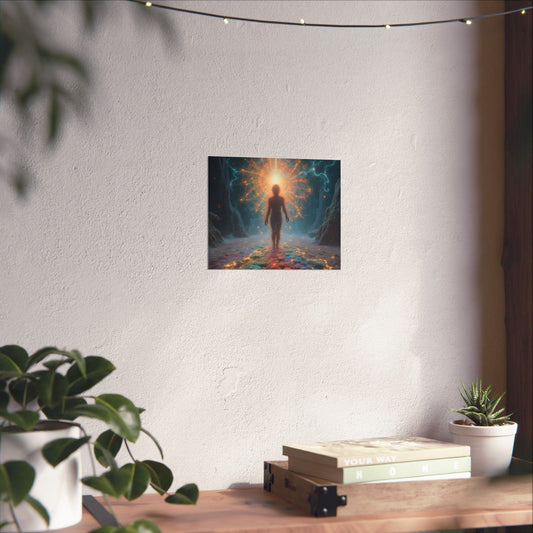 Printify Poster 10" x 8" / Matte Mystical Art Posters, Inspirational Wall Decor, Serenity Art Print, Cosmic Vibes Artwork, Unique Gift for Home