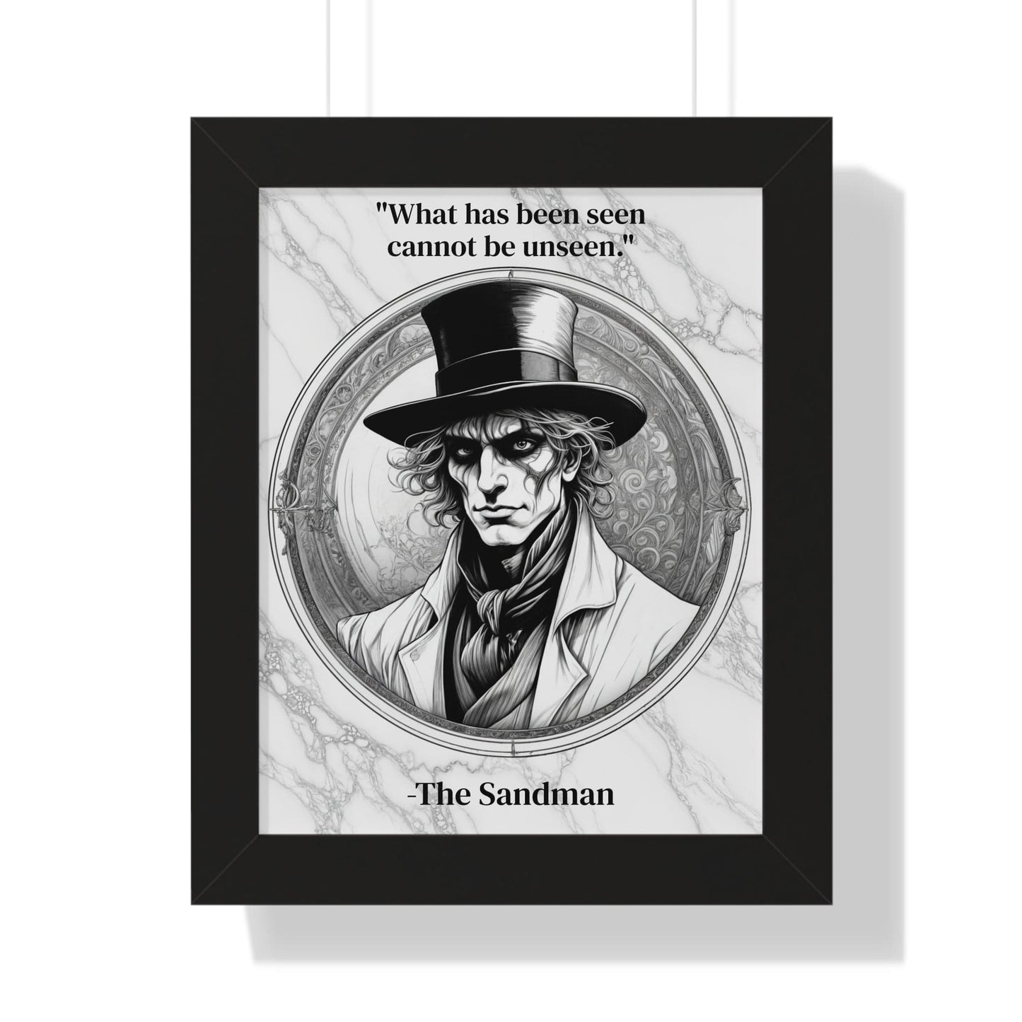 Printify Poster 11" x 14" / Black The Sandman Inspirational Quote Fantasy Decor Framed Wall Art for Home Office Gift - Ideal Dreamscape Quote Print for Mythology Enthusiasts