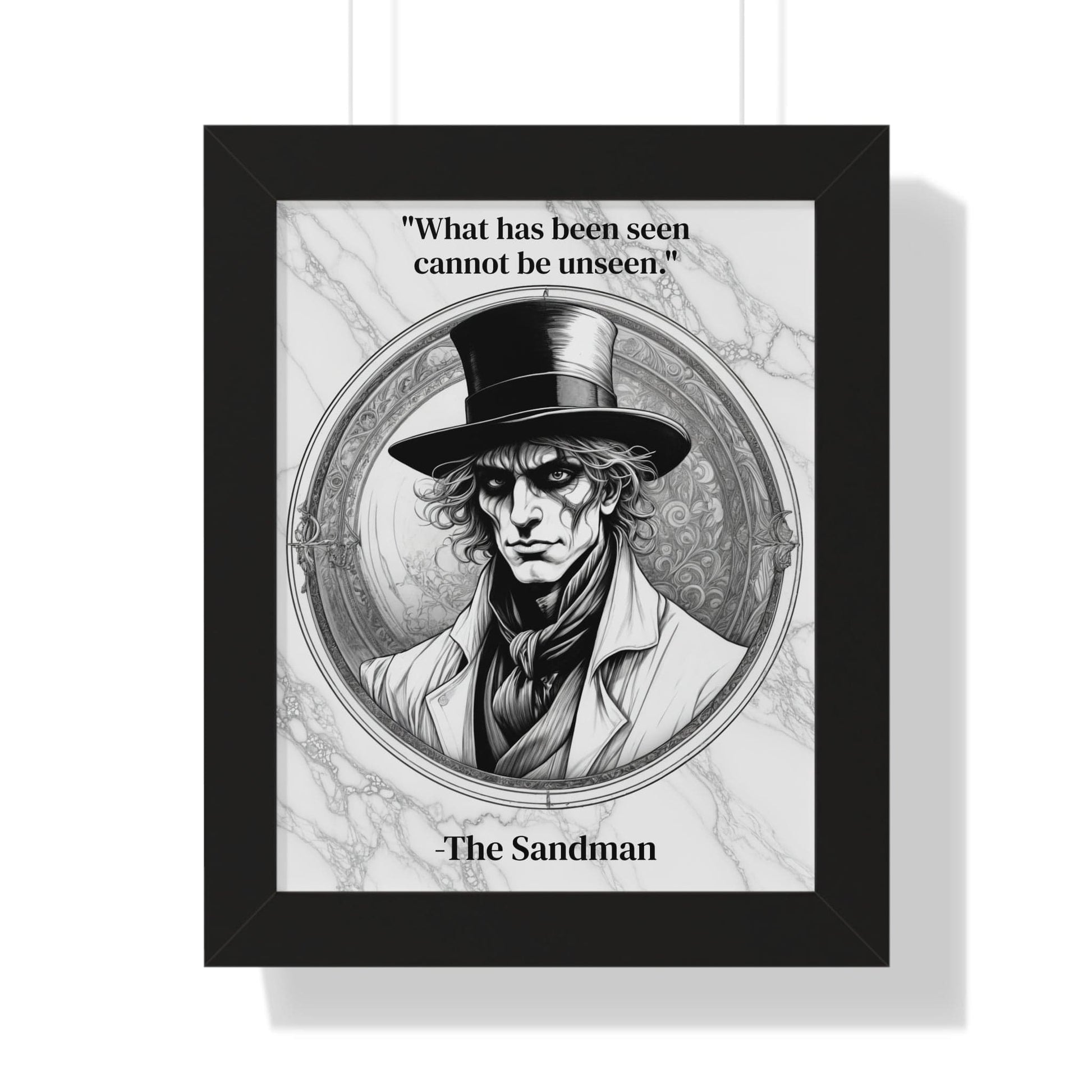 Printify Poster 11" x 14" / Black The Sandman Inspirational Quote Fantasy Decor Framed Wall Art for Home Office Gift - Ideal Dreamscape Quote Print for Mythology Enthusiasts