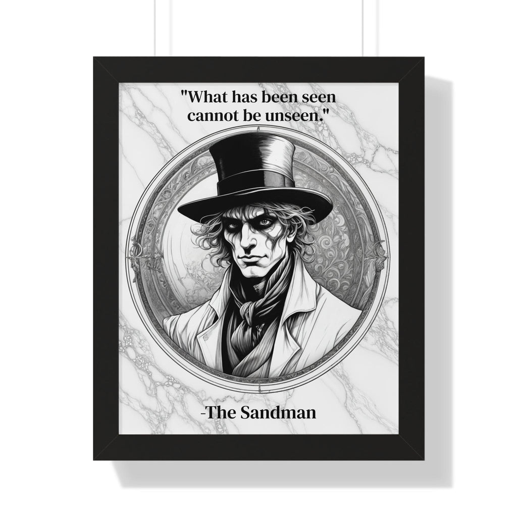 Printify Poster 16″ x 20″ / Black The Sandman Inspirational Quote Fantasy Decor Framed Wall Art for Home Office Gift - Ideal Dreamscape Quote Print for Mythology Enthusiasts
