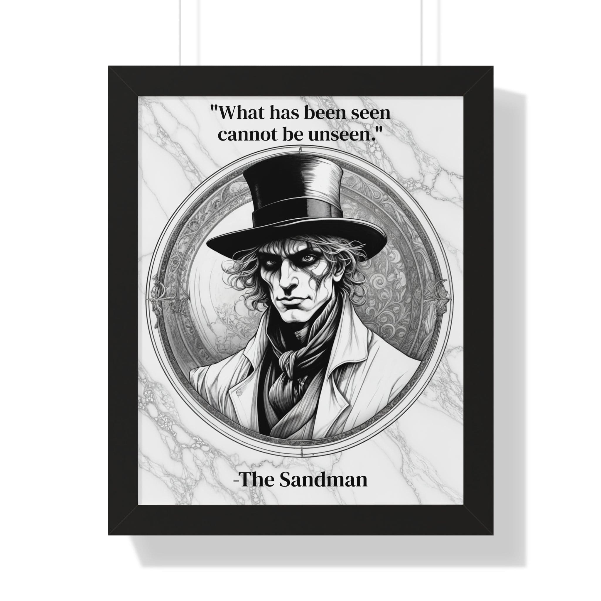 Printify Poster 16″ x 20″ / Black The Sandman Inspirational Quote Fantasy Decor Framed Wall Art for Home Office Gift - Ideal Dreamscape Quote Print for Mythology Enthusiasts