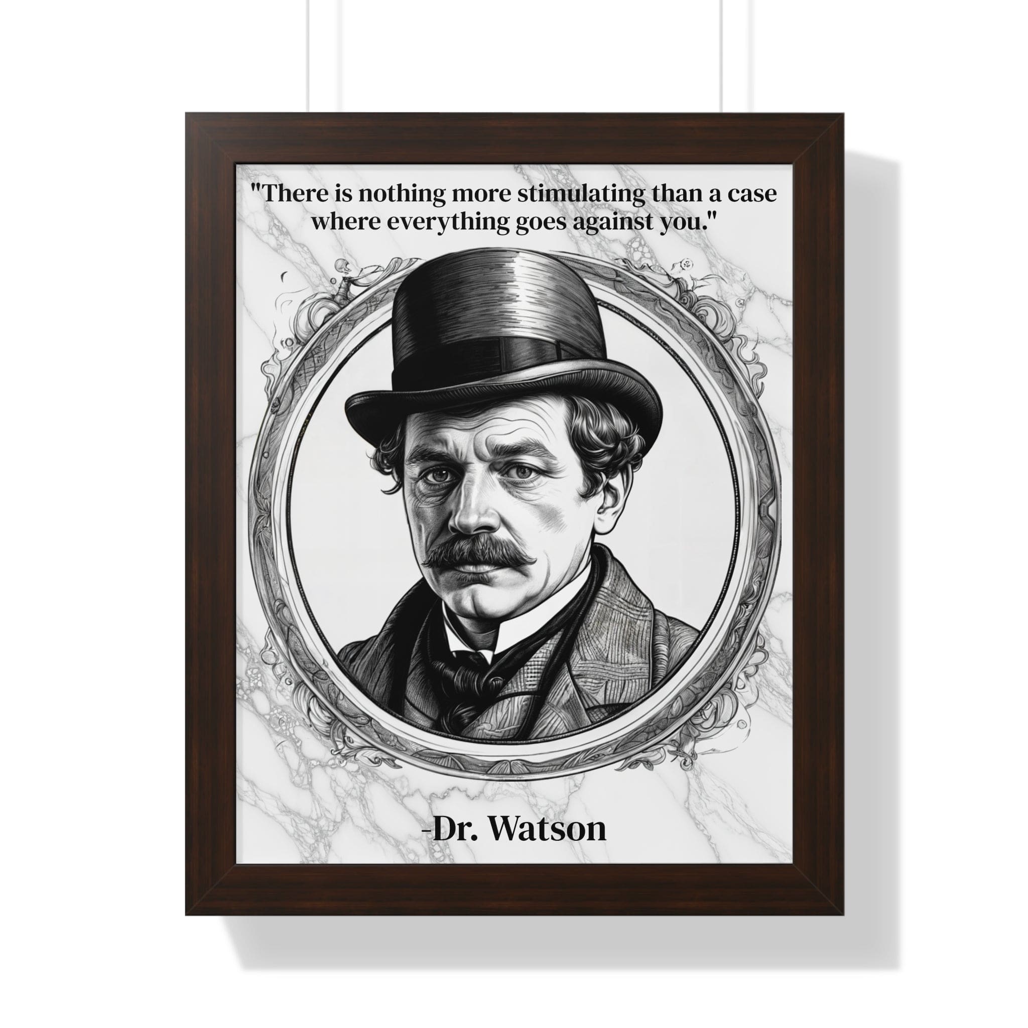 Printify Poster 16″ x 20″ / Walnut Dr. Watson Inspirational Quote Mystery Lover Decor Framed Wall Art for Home Office Gift - Perfect Quote Print for Fans of Sherlocks Partner