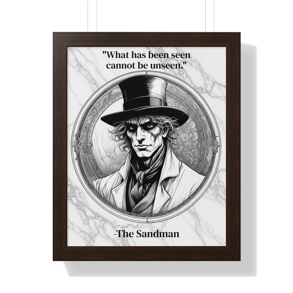 Printify Poster 16″ x 20″ / Walnut The Sandman Inspirational Quote Fantasy Decor Framed Wall Art for Home Office Gift - Ideal Dreamscape Quote Print for Mythology Enthusiasts
