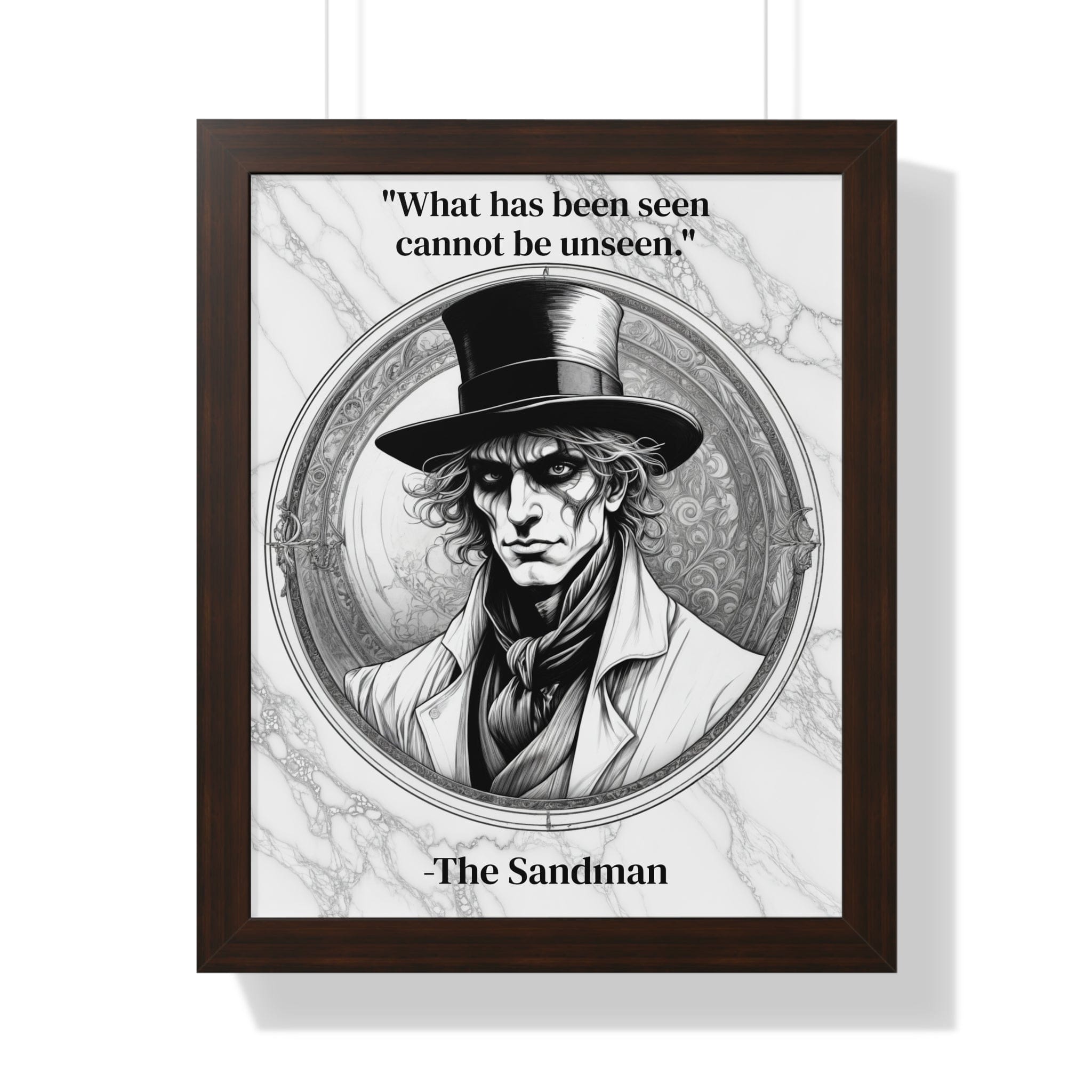 Printify Poster 16″ x 20″ / Walnut The Sandman Inspirational Quote Fantasy Decor Framed Wall Art for Home Office Gift - Ideal Dreamscape Quote Print for Mythology Enthusiasts