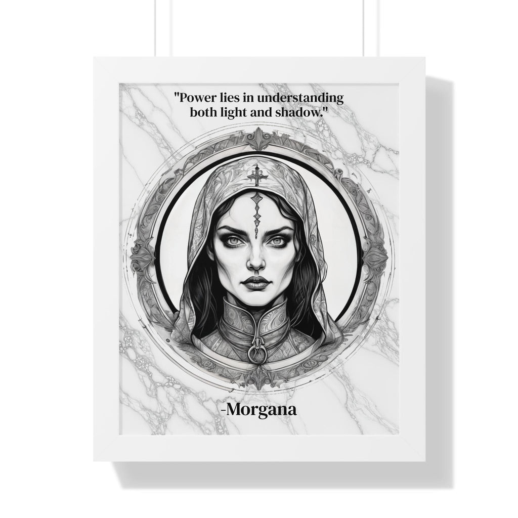 Printify Poster 16″ x 20″ / White Morgana Fantasy Art Magic Wizard Framed Wall Art Inspirational Quote for Mystical Decor - Unique Gift for Artistic Home Lovers Fans