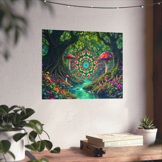 Printify Poster 20″ x 16″ / Matte Enchanting Forest Matte Horizontal Posters, Bohemian Wall Art, Nature Decor, Psychedelic Prints, Hippie Home Decor, Gift for Nature [...]