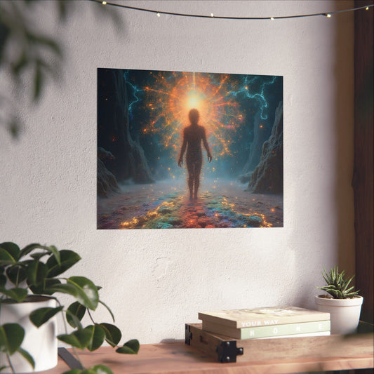 Printify Poster 20″ x 16″ / Matte Mystical Art Posters, Inspirational Wall Decor, Serenity Art Print, Cosmic Vibes Artwork, Unique Gift for Home