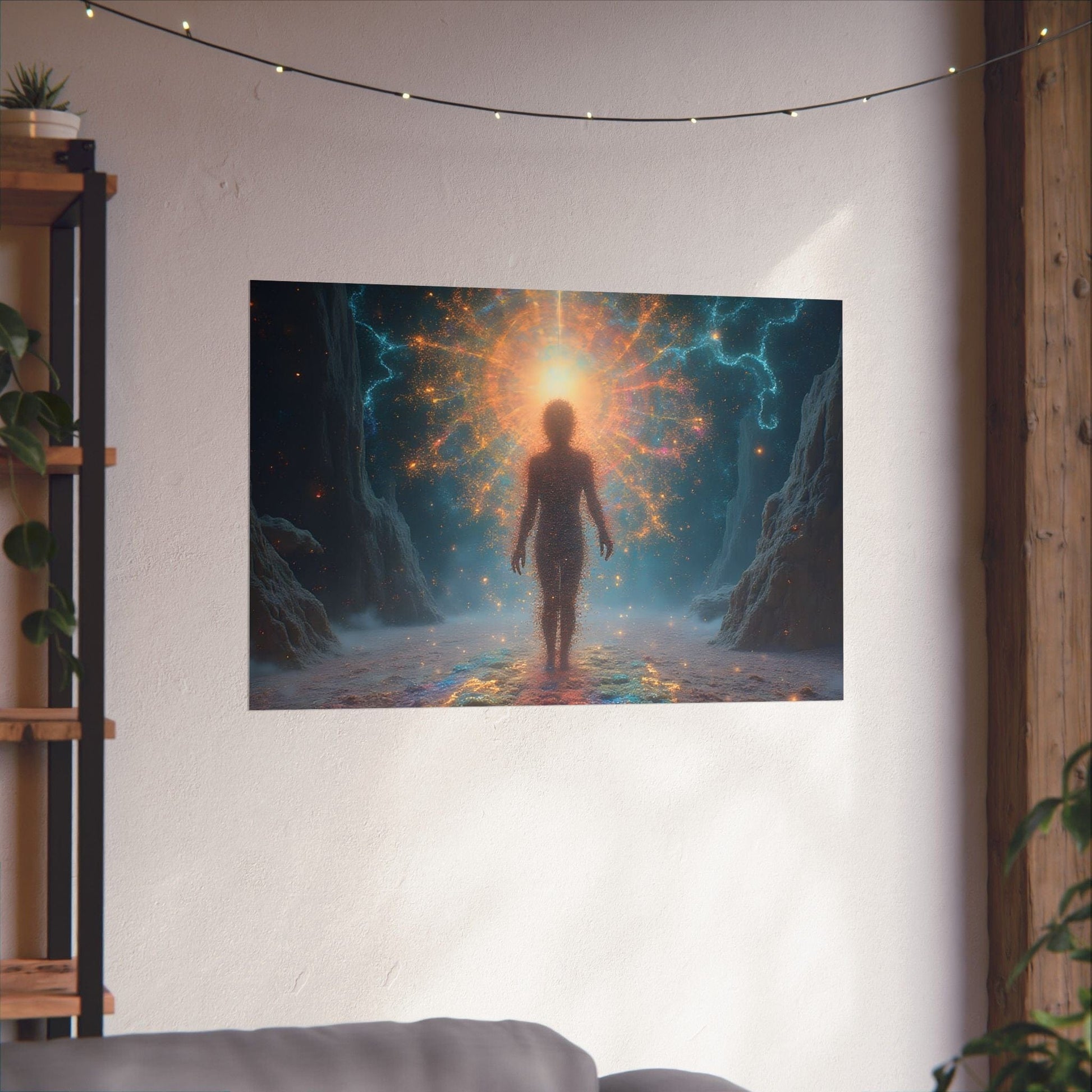 Printify Poster 36″ x 24″ / Matte Mystical Art Posters, Inspirational Wall Decor, Serenity Art Print, Cosmic Vibes Artwork, Unique Gift for Home