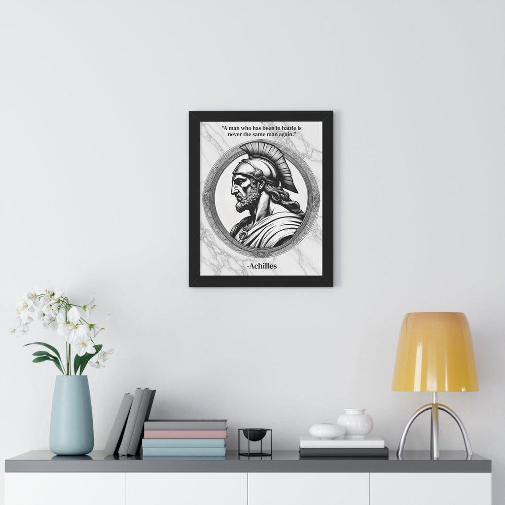 Printify Poster Achilles Greek Mythology Motivational Framed Wall Art Quote for Home Office Decor - Unique Gift for Warrior Spirit Inspirational Fans