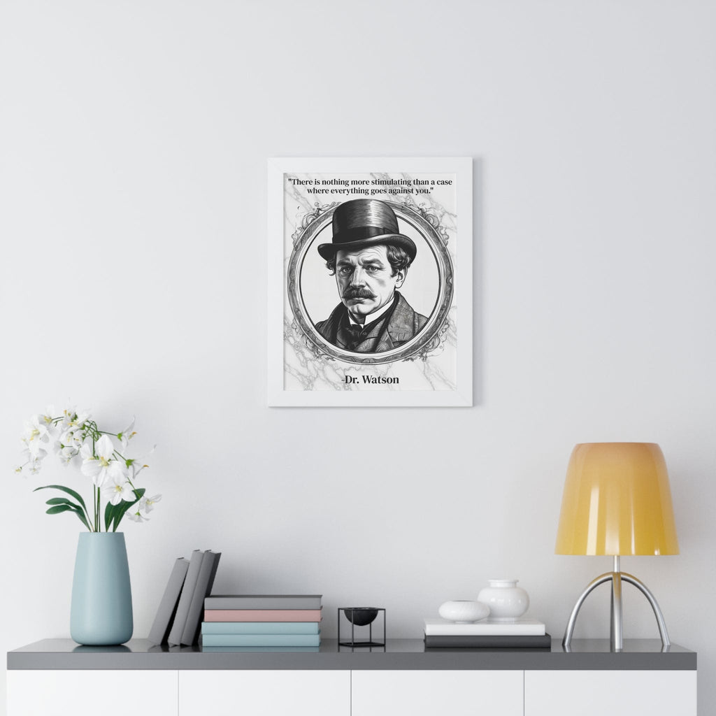 Printify Poster Dr. Watson Inspirational Quote Mystery Lover Decor Framed Wall Art for Home Office Gift - Perfect Quote Print for Fans of Sherlocks Partner