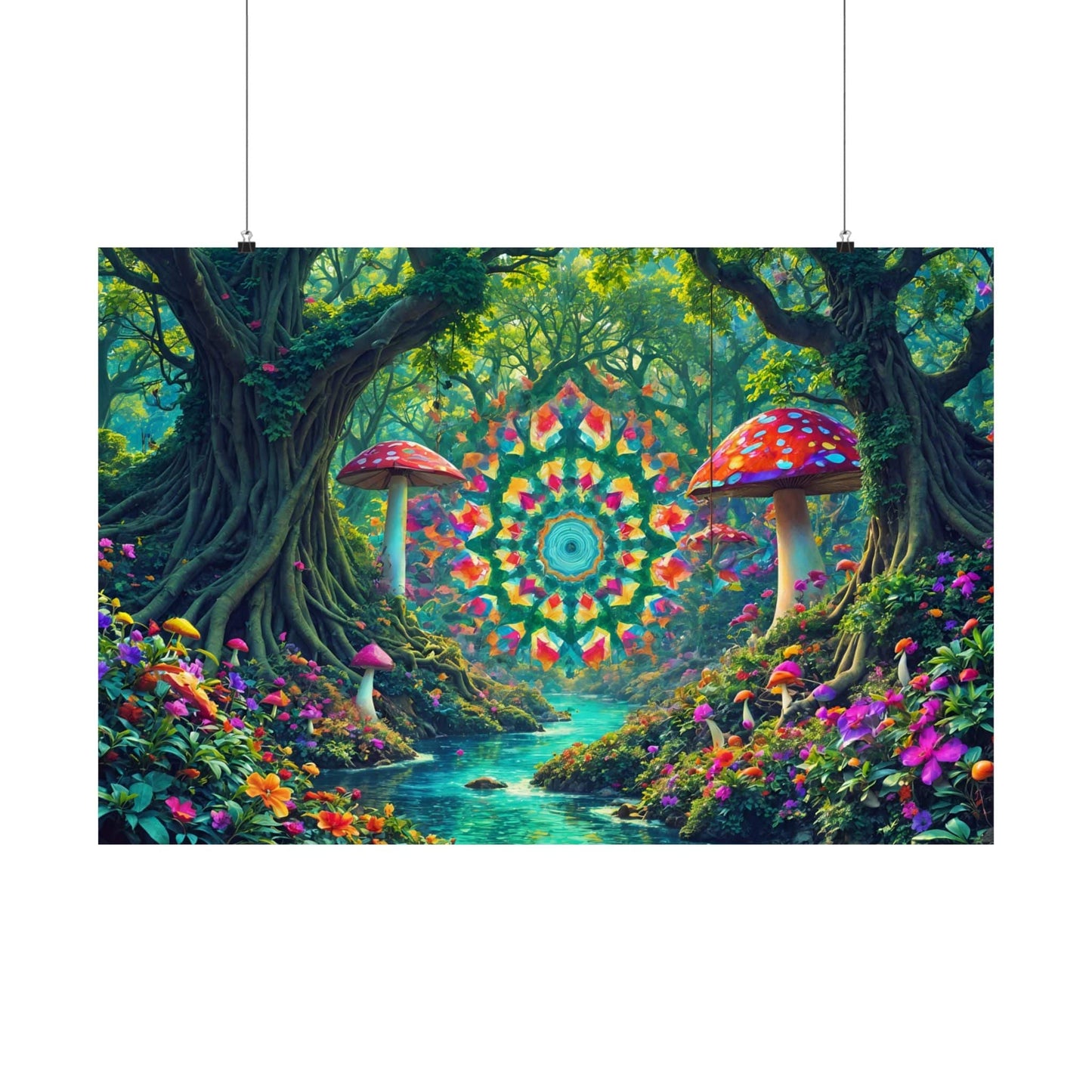Printify Poster Enchanting Forest Matte Horizontal Posters, Bohemian Wall Art, Nature Decor, Psychedelic Prints, Hippie Home Decor, Gift for Nature [...]