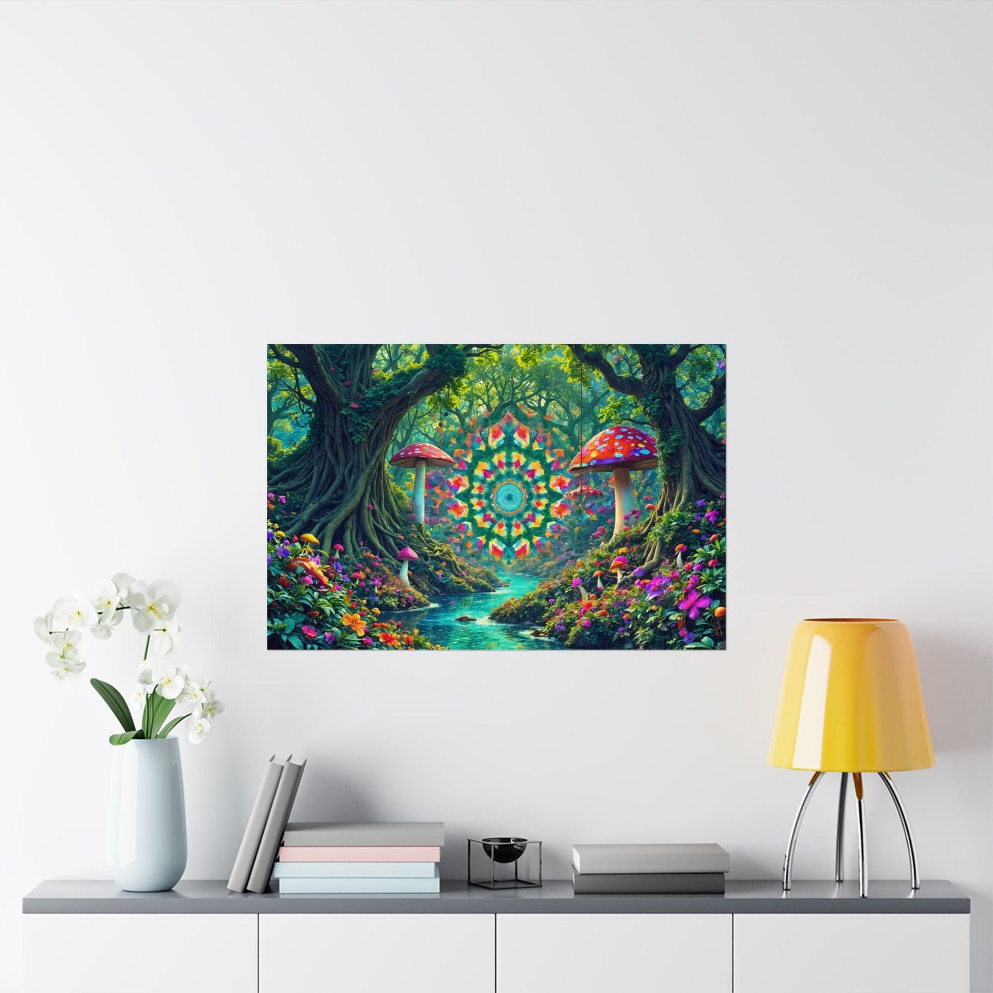 Printify Poster Enchanting Forest Matte Horizontal Posters, Bohemian Wall Art, Nature Decor, Psychedelic Prints, Hippie Home Decor, Gift for Nature [...]