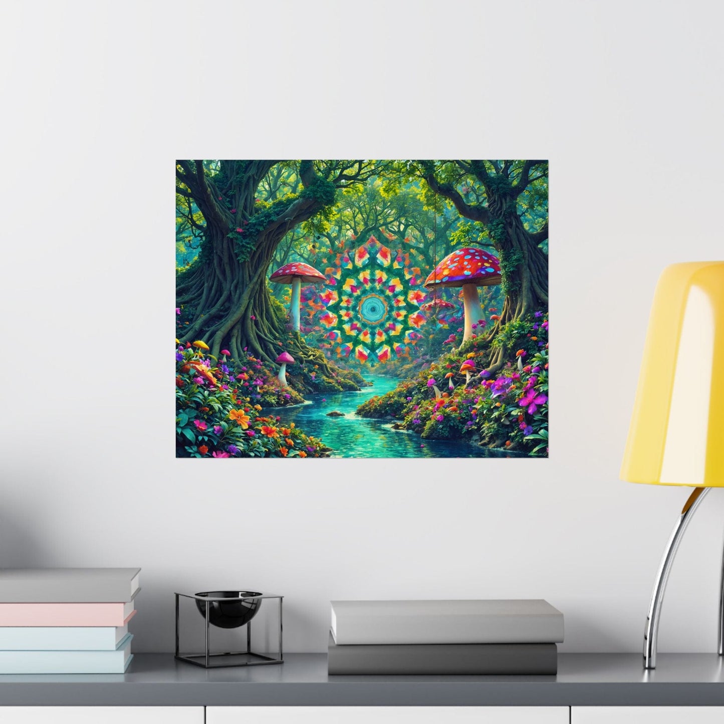 Printify Poster Enchanting Forest Matte Horizontal Posters, Bohemian Wall Art, Nature Decor, Psychedelic Prints, Hippie Home Decor, Gift for Nature [...]