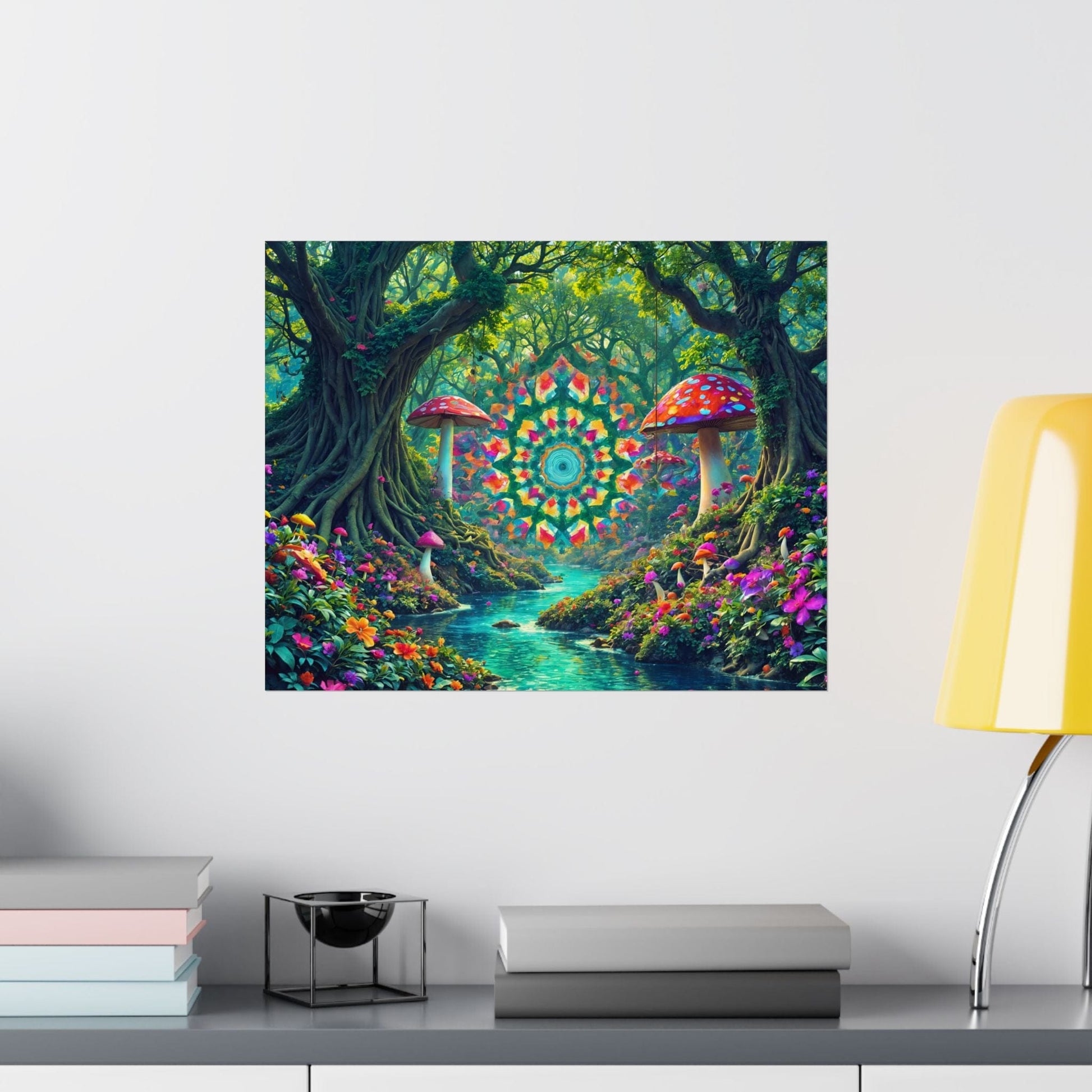 Printify Poster Enchanting Forest Matte Horizontal Posters, Bohemian Wall Art, Nature Decor, Psychedelic Prints, Hippie Home Decor, Gift for Nature [...]