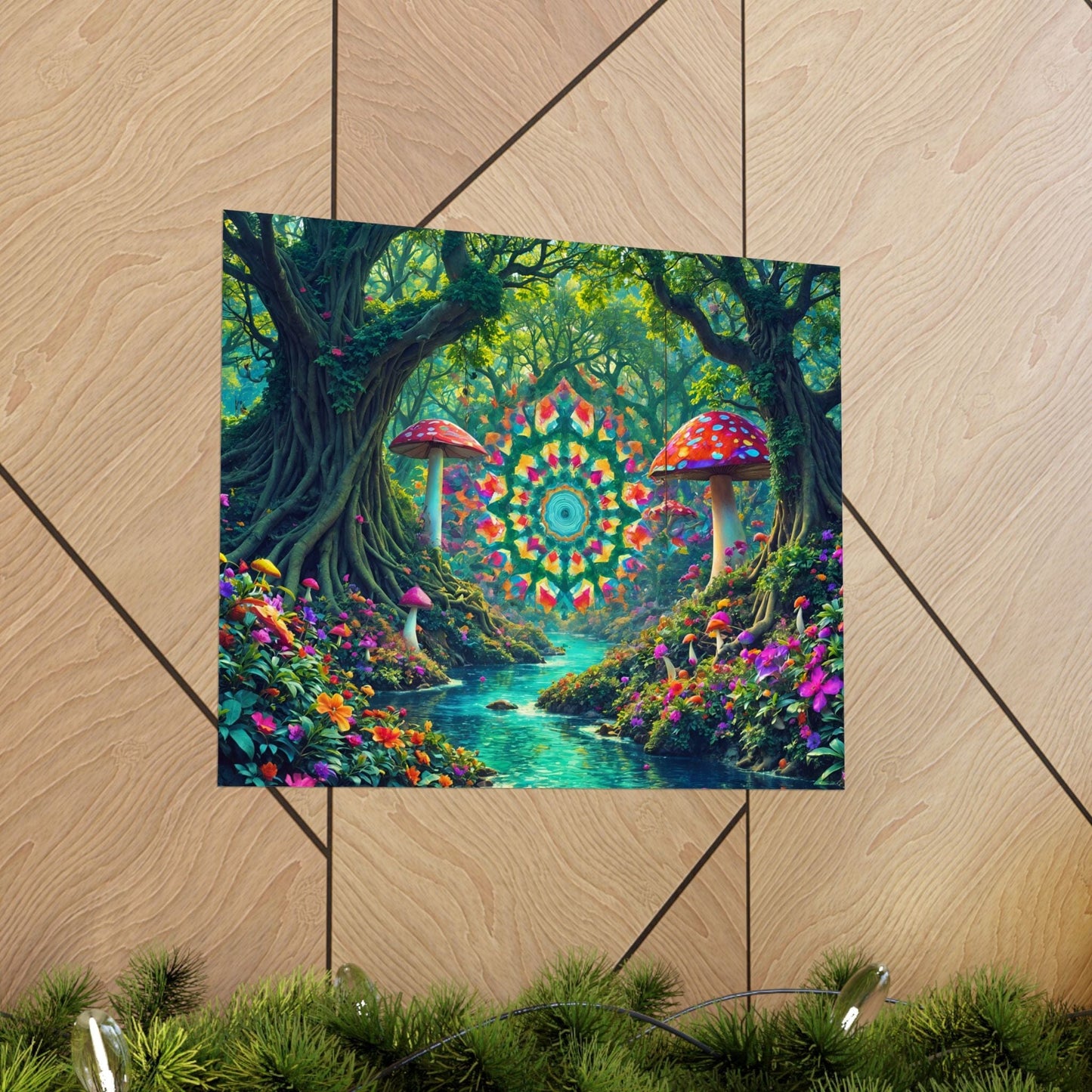 Printify Poster Enchanting Forest Matte Horizontal Posters, Bohemian Wall Art, Nature Decor, Psychedelic Prints, Hippie Home Decor, Gift for Nature [...]