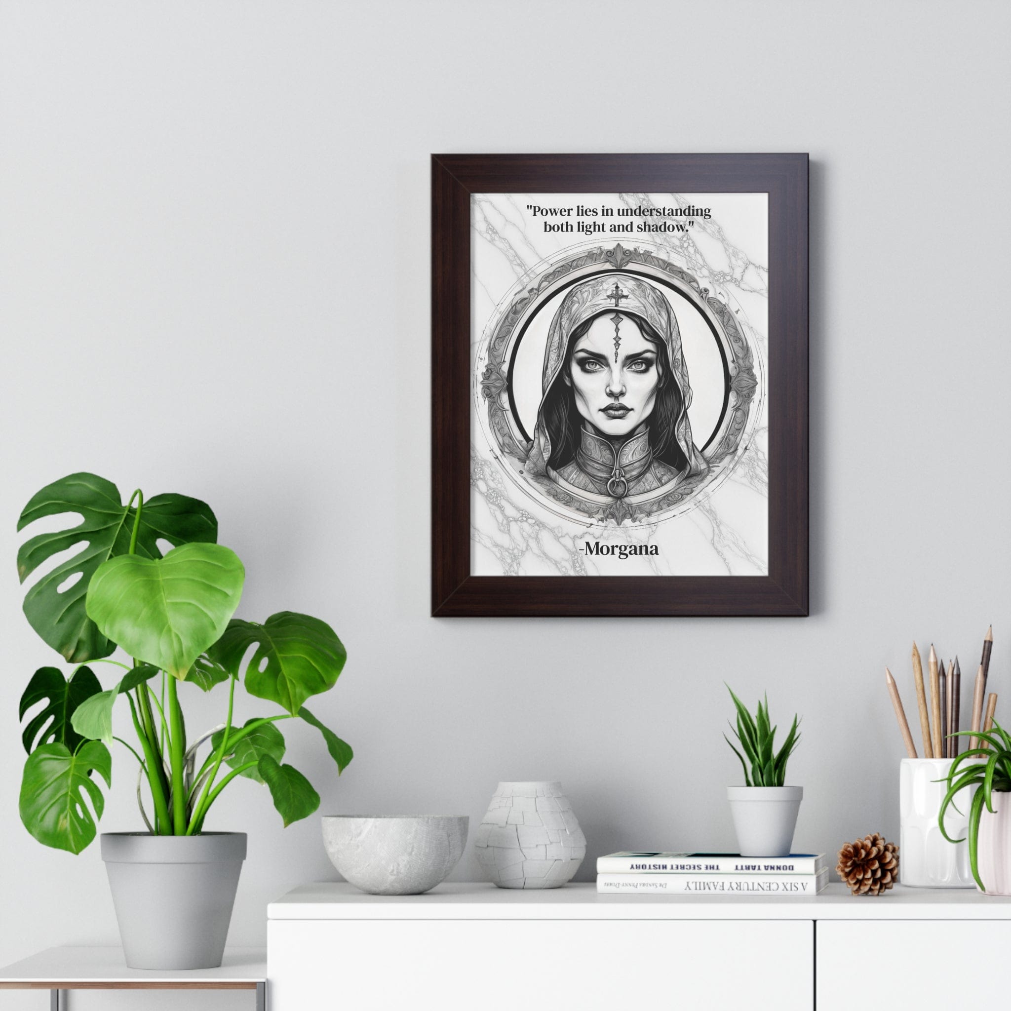 Printify Poster Morgana Fantasy Art Magic Wizard Framed Wall Art Inspirational Quote for Mystical Decor - Unique Gift for Artistic Home Lovers Fans