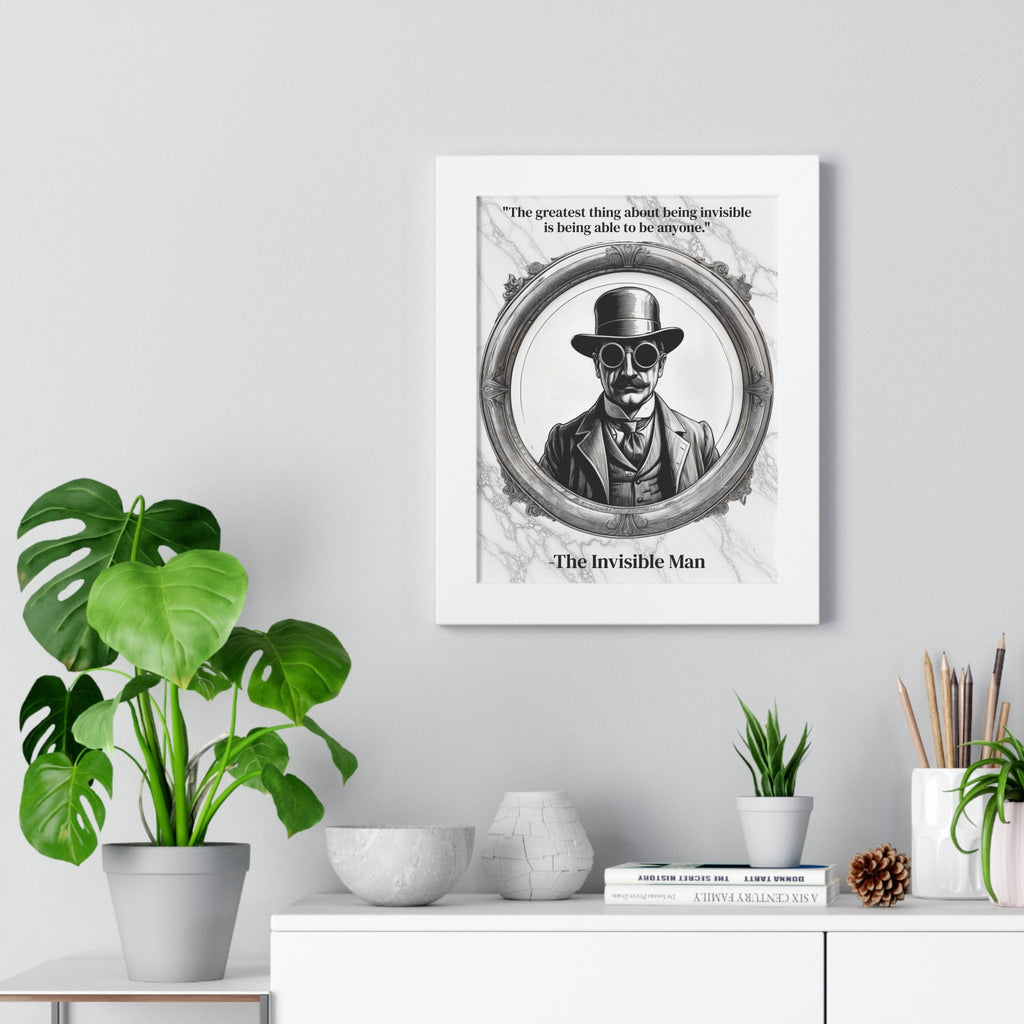Printify Poster The Invisible Man Inspirational Quote Sci-Fi Decor Framed Wall Art for Home Office Gift - Perfect Quote Print for H.G. Wells Enthusiasts