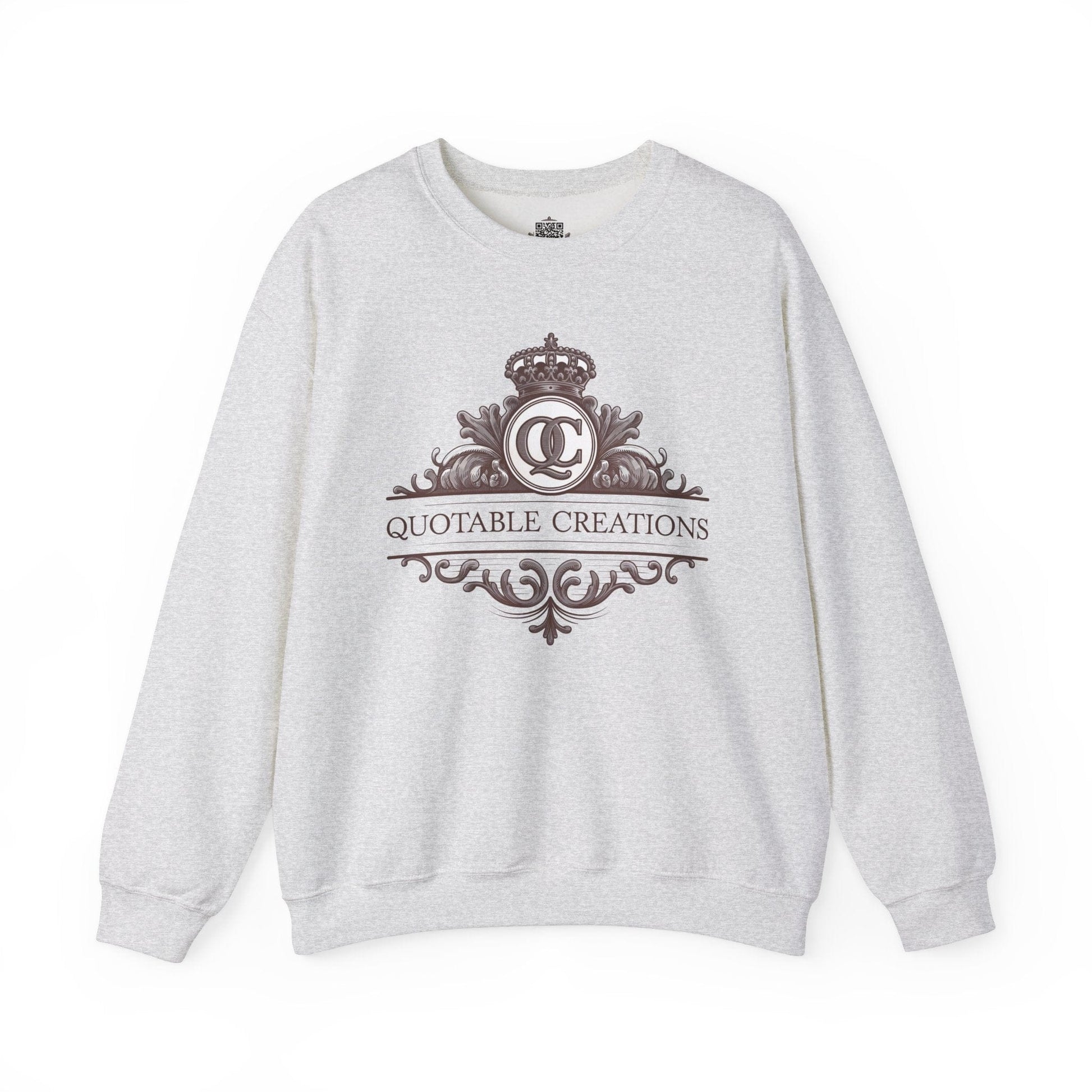 Printify Sweatshirt Ash / S Crowned Comfort Crewneck Sweatshirt - Quotable Creations Design