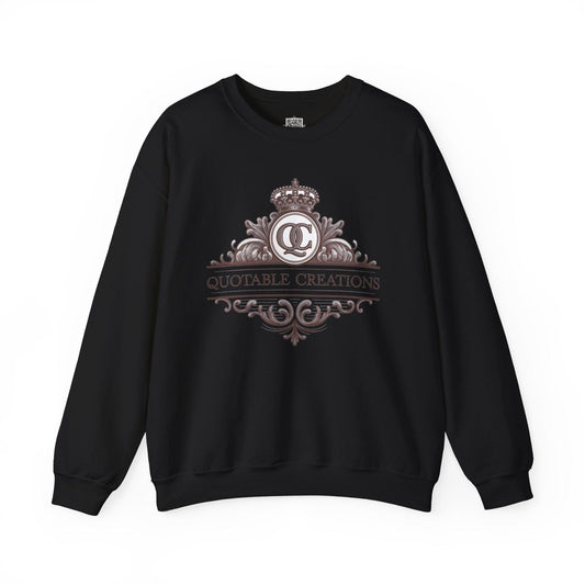 Printify Sweatshirt Black / S Crowned Comfort Crewneck Sweatshirt - Quotable Creations Design