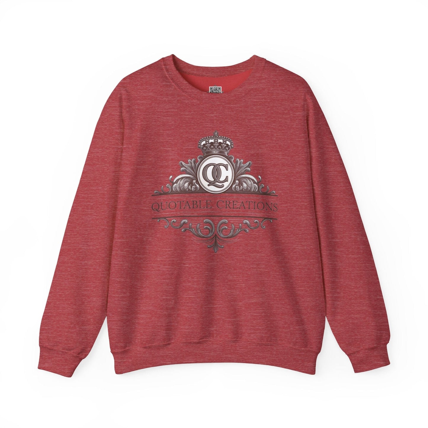 Printify Sweatshirt Heather Scarlet Red / S Crowned Comfort Crewneck Sweatshirt - Quotable Creations Design