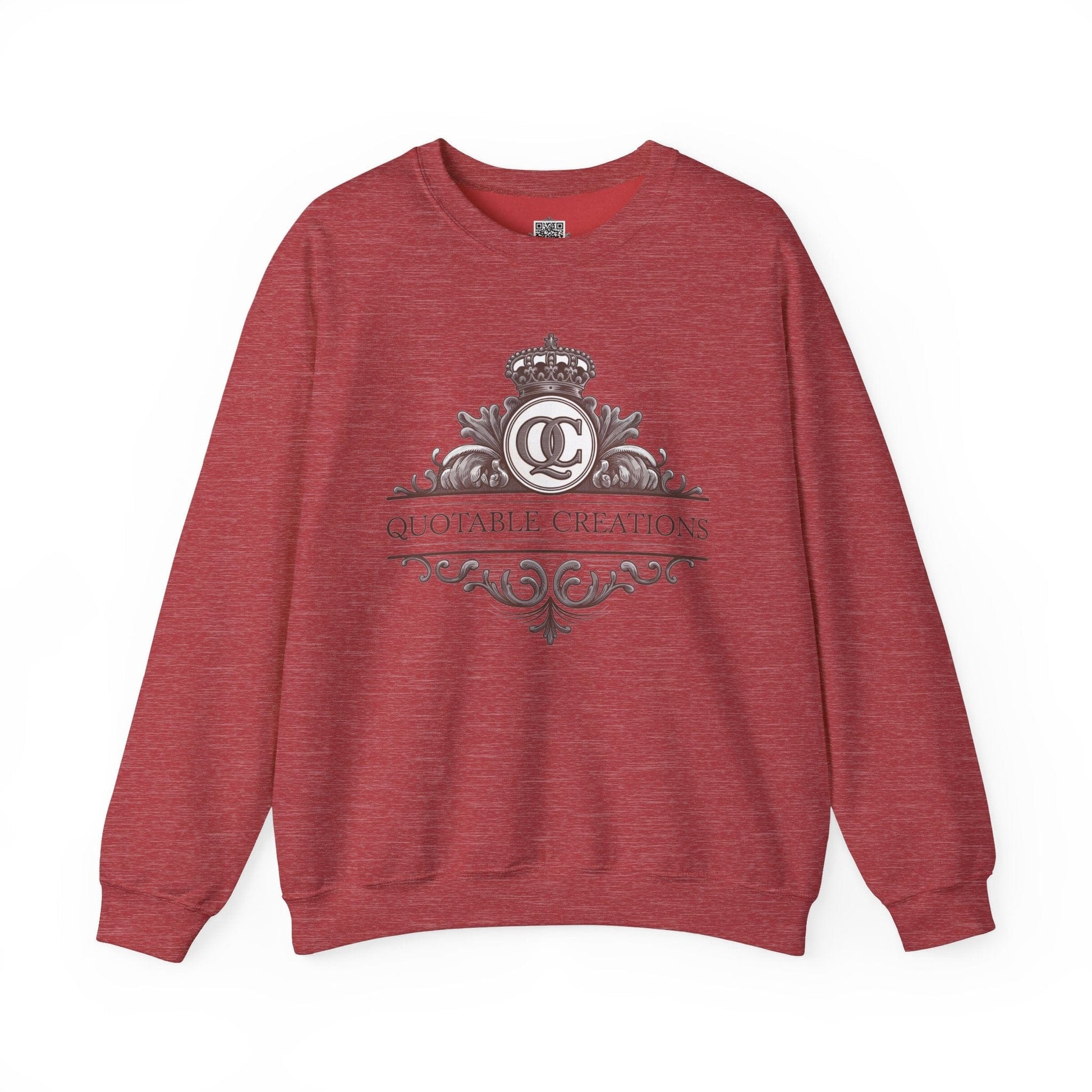 Printify Sweatshirt Heather Scarlet Red / S Crowned Comfort Crewneck Sweatshirt - Quotable Creations Design