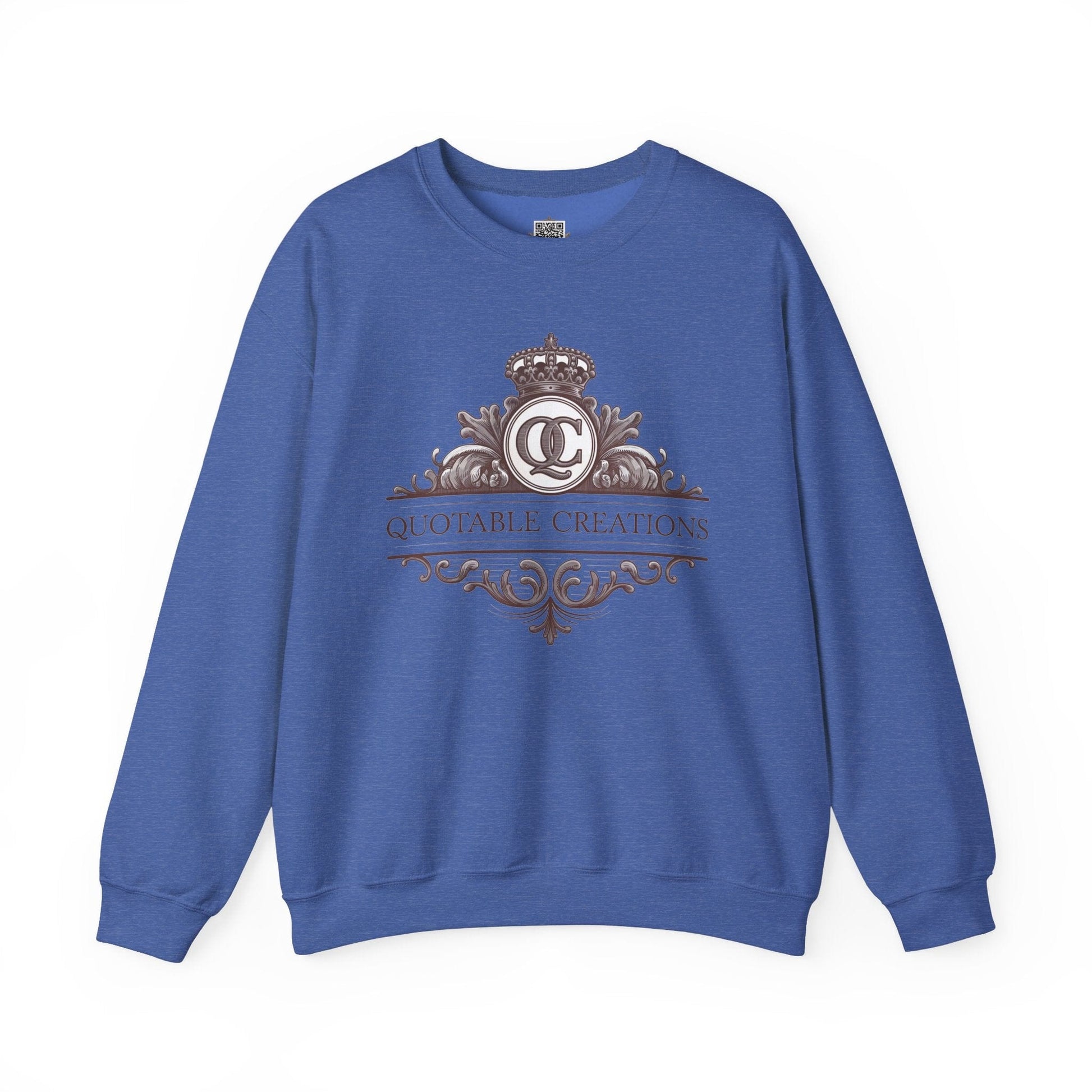 Printify Sweatshirt Heather Sport Royal / S Crowned Comfort Crewneck Sweatshirt - Quotable Creations Design