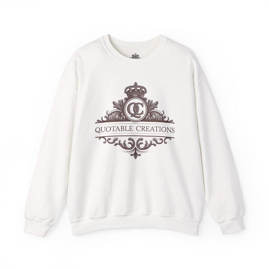 Printify Sweatshirt White / S Crowned Comfort Crewneck Sweatshirt - Quotable Creations Design