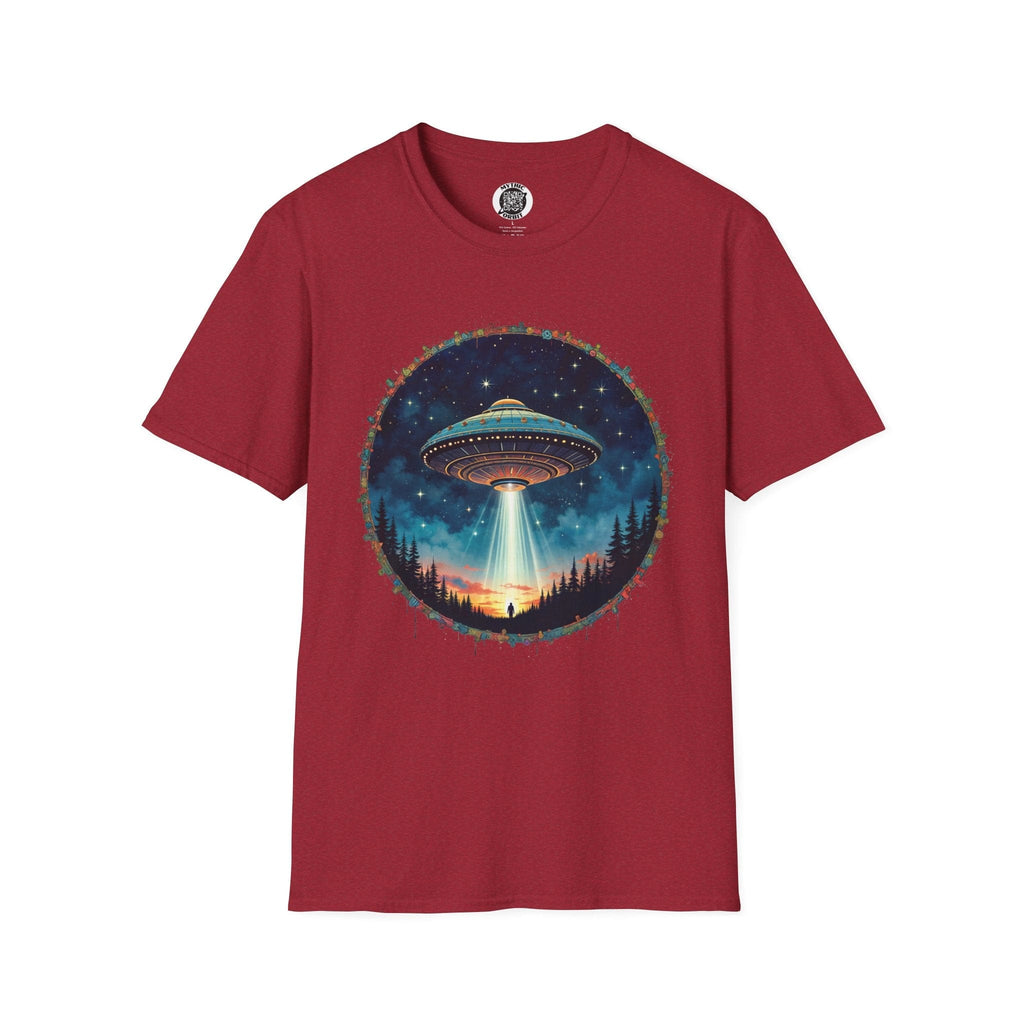 Printify T-Shirt S / Antique Cherry Red Aliens Are Here - UFO & Cosmic T-Shirt