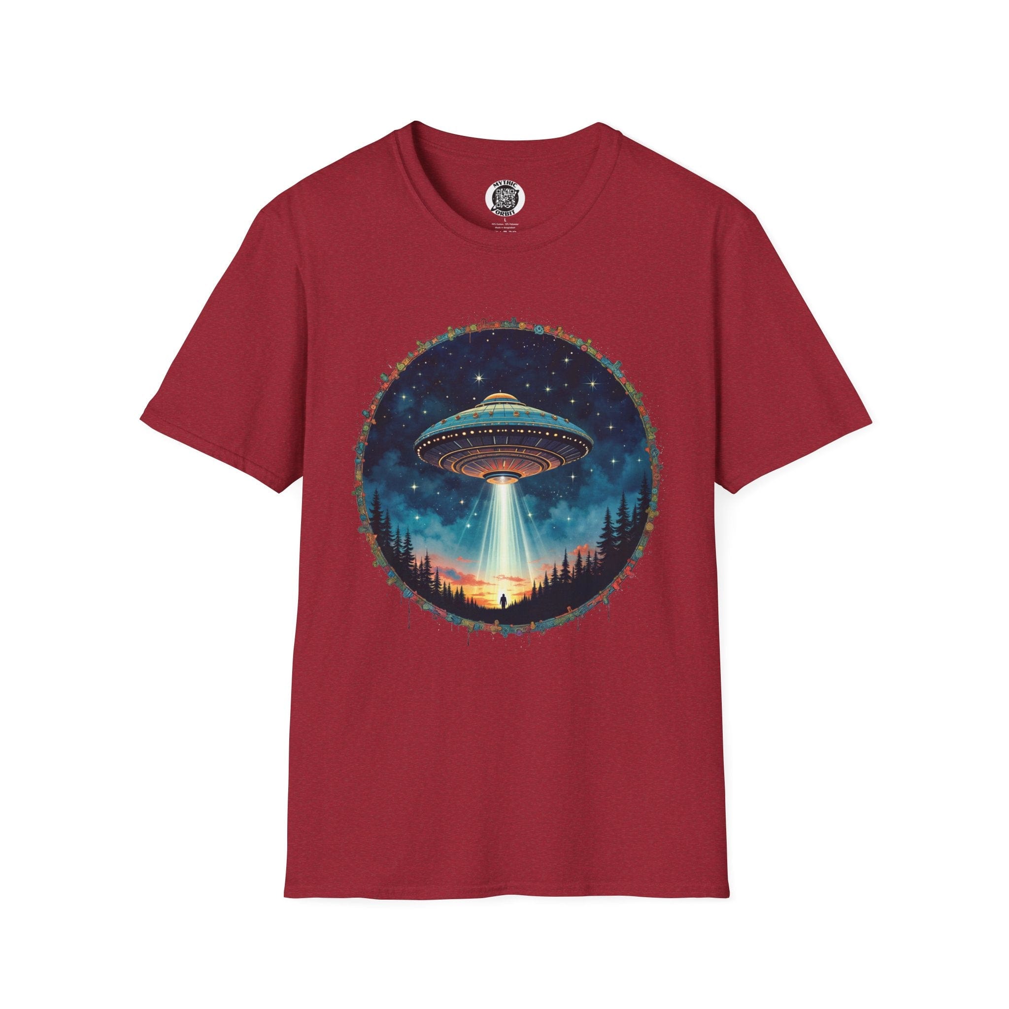 Printify T-Shirt S / Antique Cherry Red Aliens Are Here - UFO & Cosmic T-Shirt