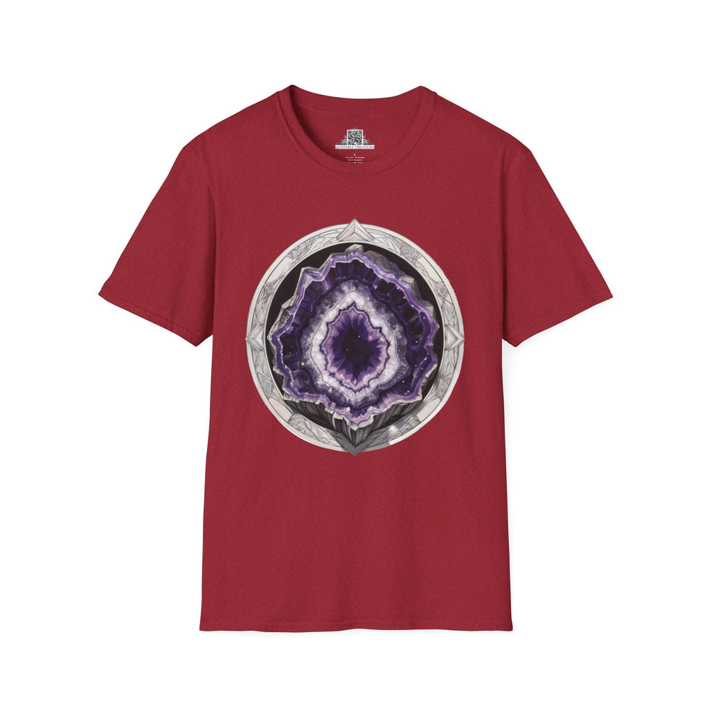 Printify T-Shirt S / Antique Cherry Red Amethyst Crystals Gemstones - T-Shirt