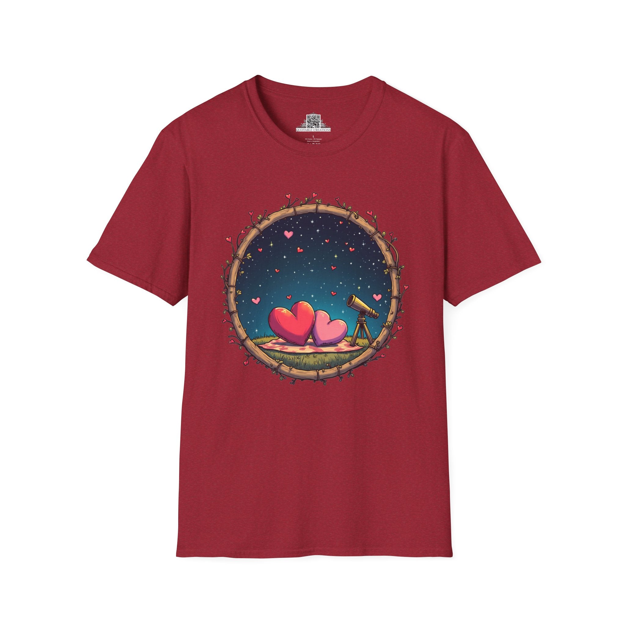 Printify T-Shirt S / Antique Cherry Red Astrological Love - Love & Fun T-Shirt