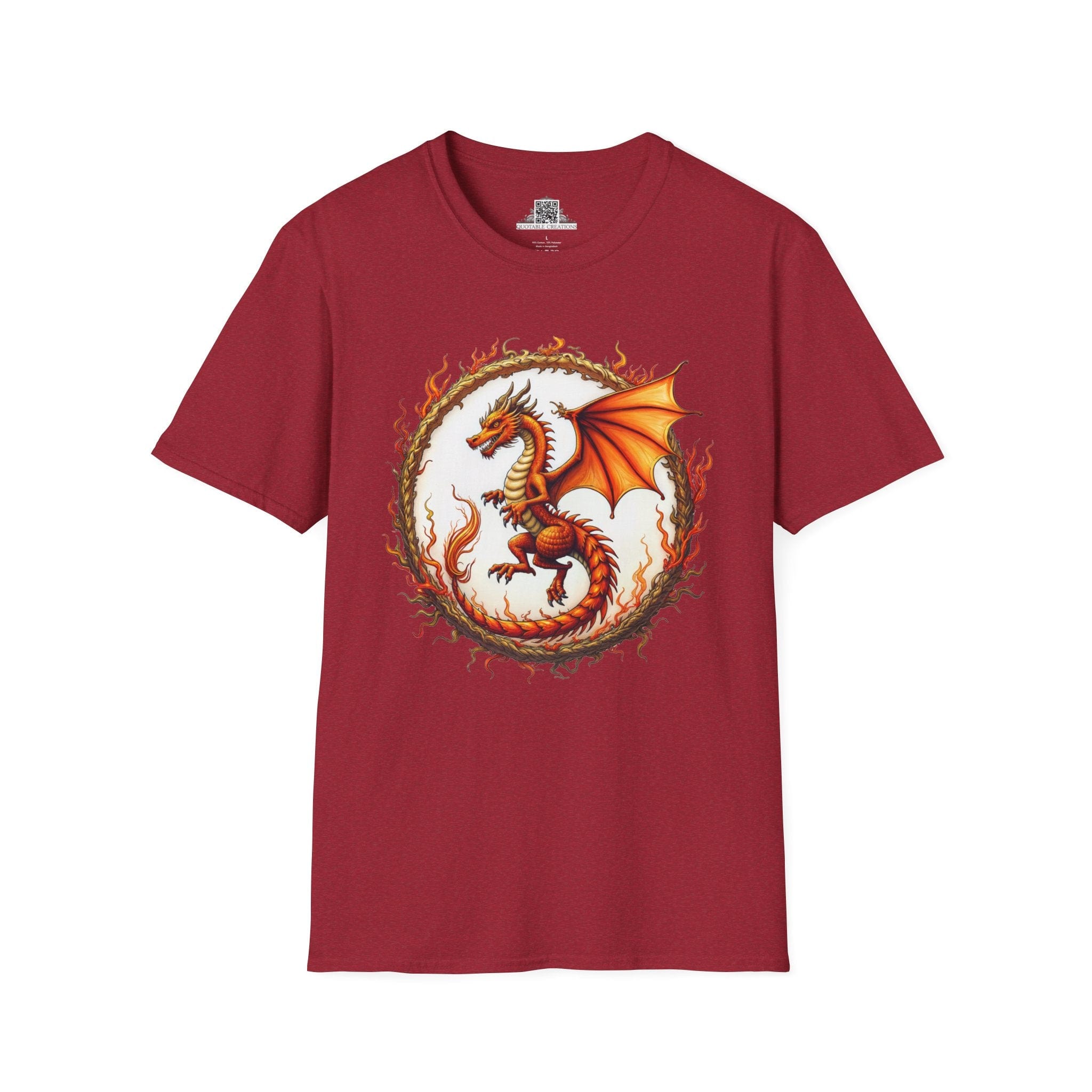 Printify T-Shirt S / Antique Cherry Red Blazewing - Dragons & Magic T-Shirt