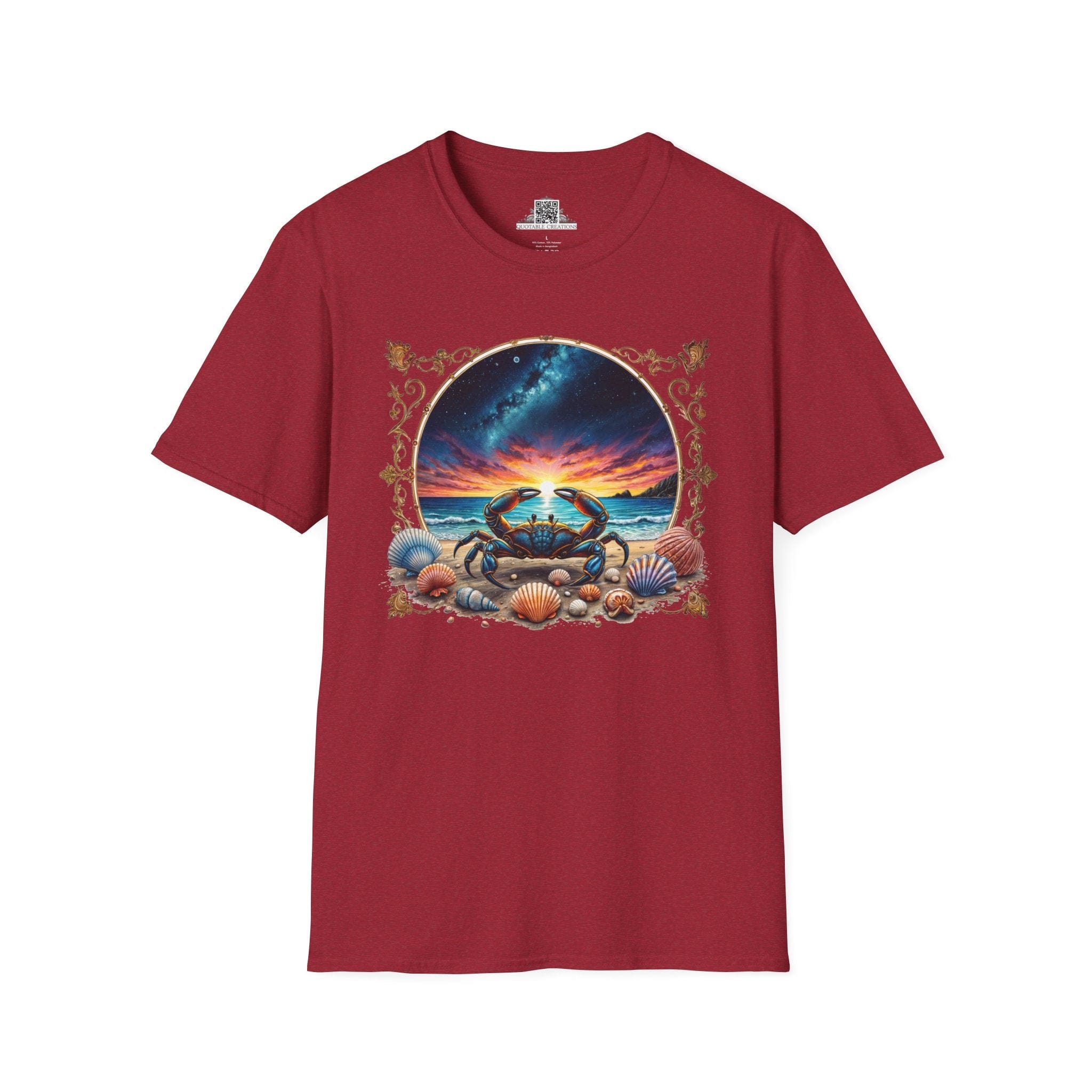 Printify T-Shirt S / Antique Cherry Red Cancer Zodiac & Astrology - T-Shirt