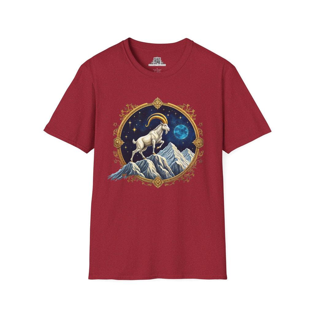Printify T-Shirt S / Antique Cherry Red Capricorn Zodiac Astrology - T-Shirt